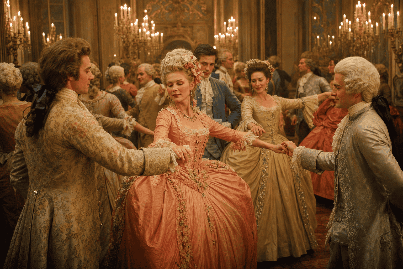 Period drama ballroom scene